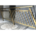 Waterproof anti-rust golden colored stainless steel stair railing designs